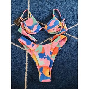 NWT Zaful Women's Retro Inspired Bikini Set S/M